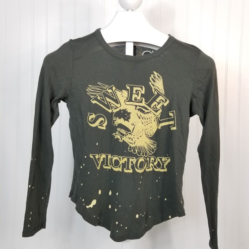 Chaser Sweet Victory Shirttail Top Green Small‎